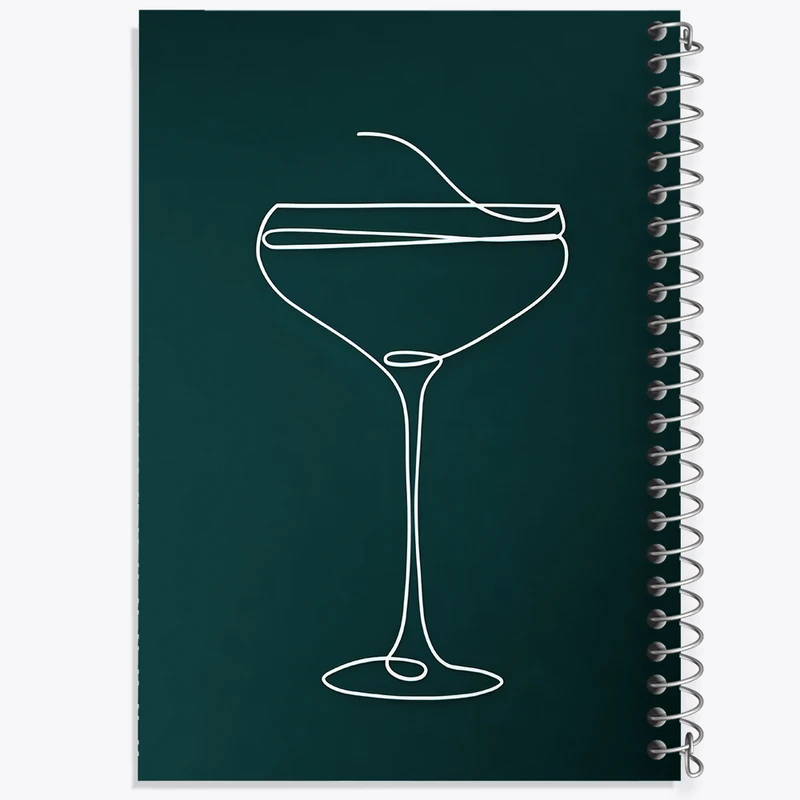 دفتر مشق 100 برگ خندالو طرح گیلاس نوشیدنی کد F10425