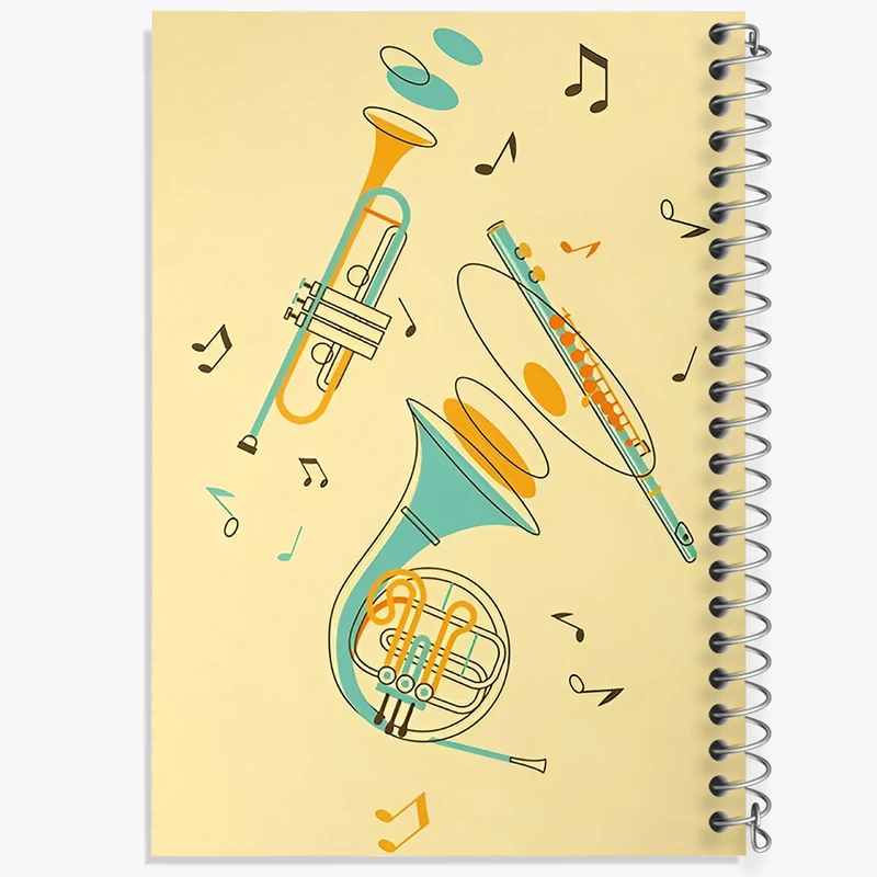 دفتر مشق 100 برگ خندالو طرح موسیقی کد F8846