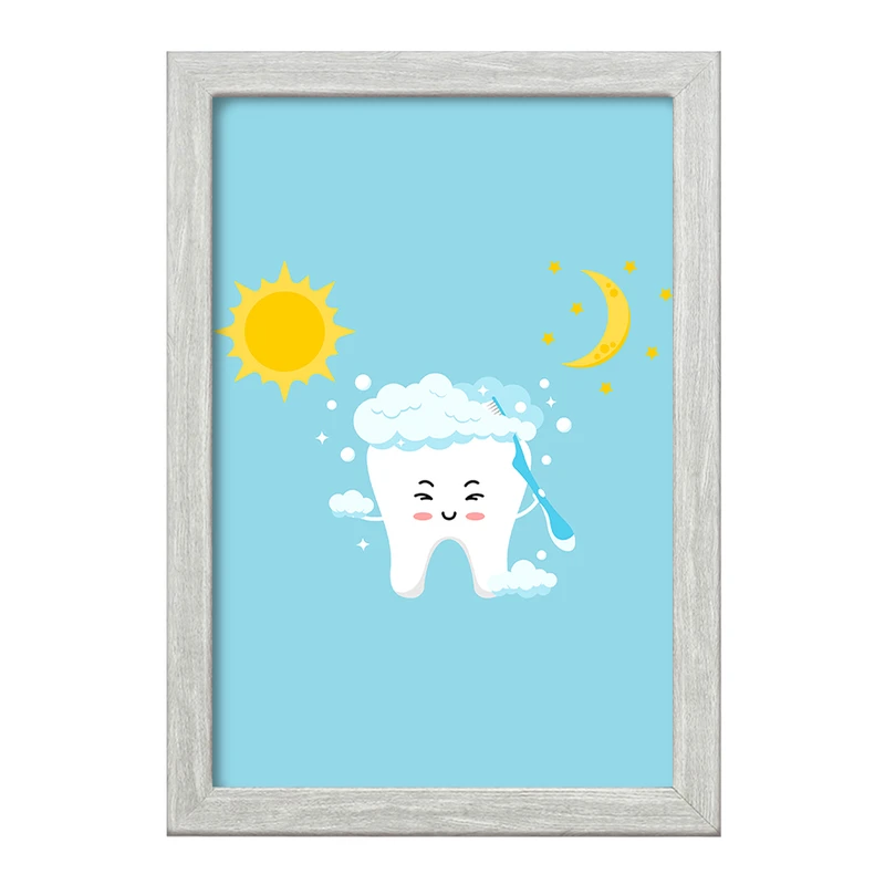 تابلو خندالو طرح دندان و دندان پزشکی کودکانه کد 36758