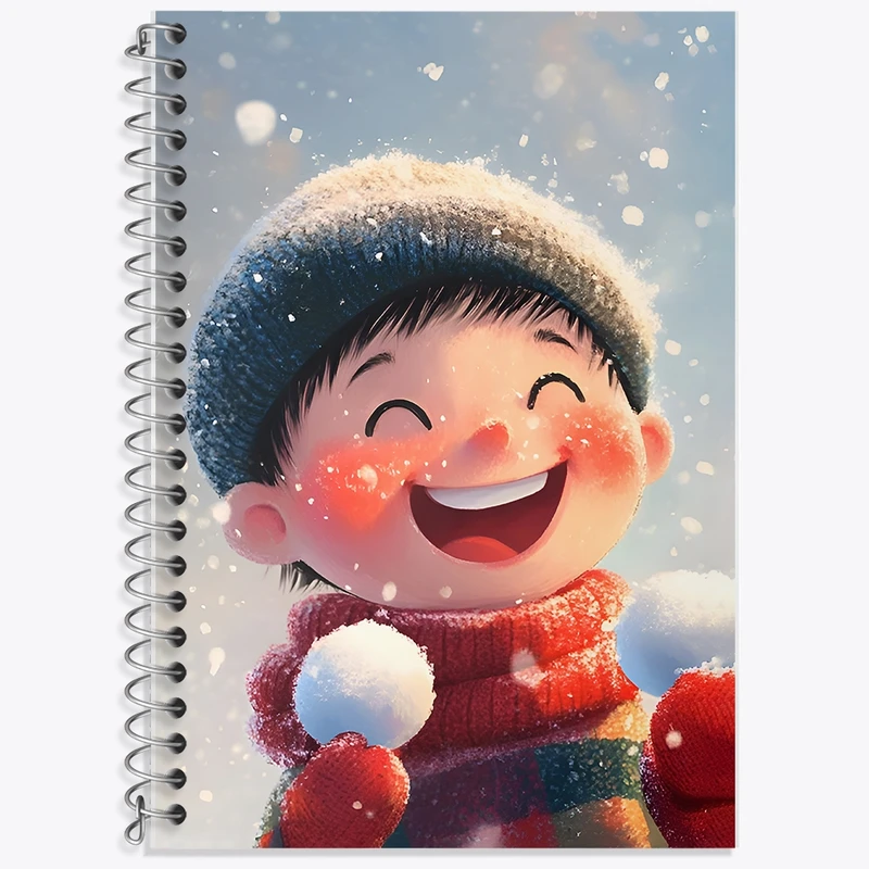 دفتر زبان 50 برگ خندالو مدل سه خط طرح پسر بچه شاد کد F12829