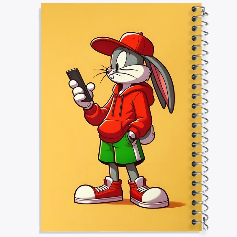 دفتر طراحی 50 برگ خندالو طرح باگز بانی کد N4642