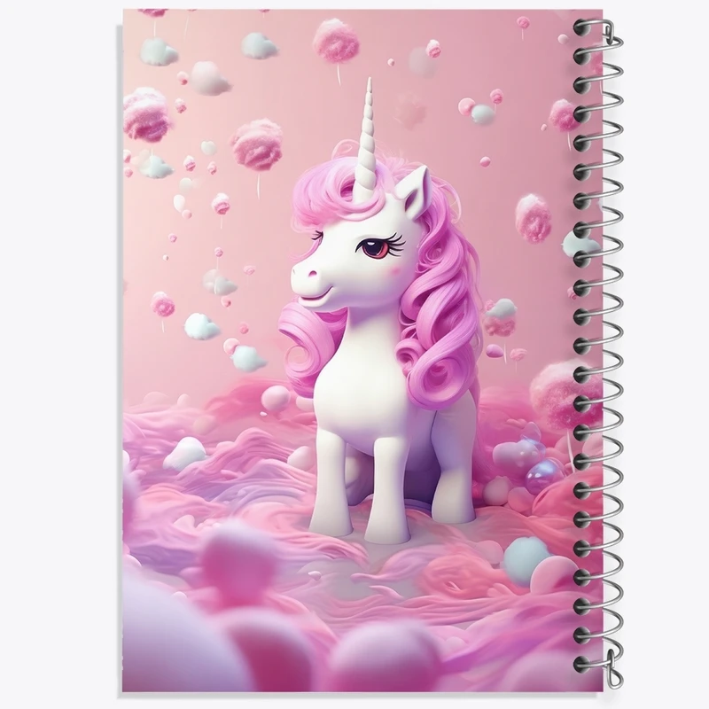 دفتر طراحی 50 برگ خندالو طرح اسب تک شاخ کد F2666