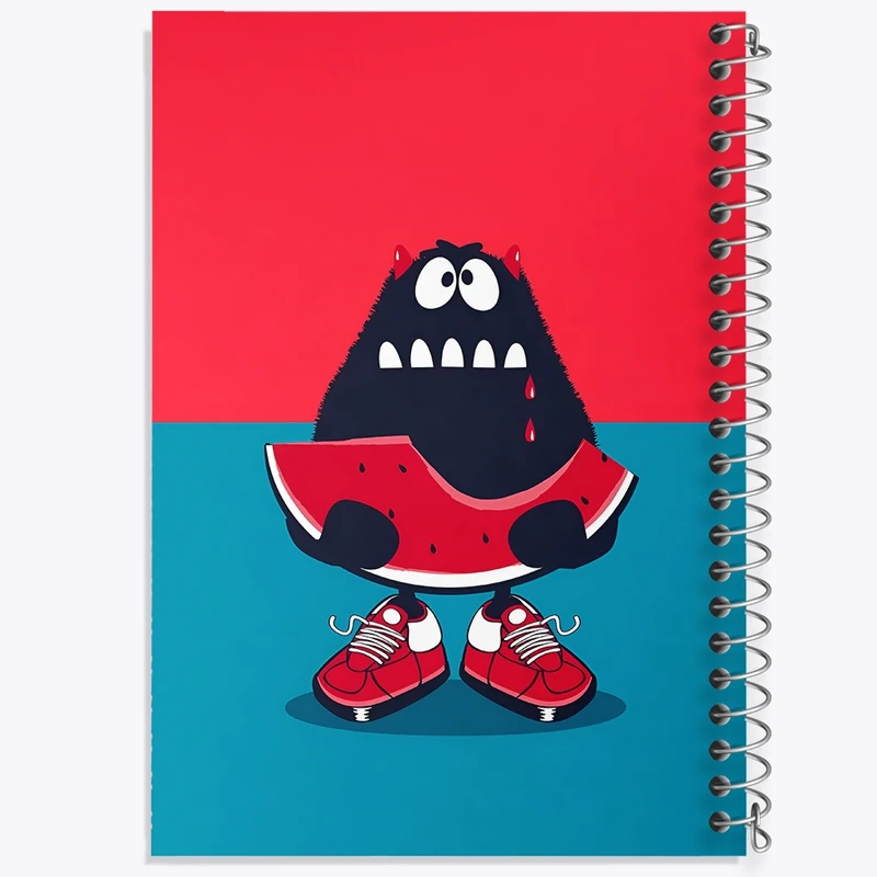 دفتر شطرنجی 50 برگ خندالو طرح هیولا و هندوانه کد F8614