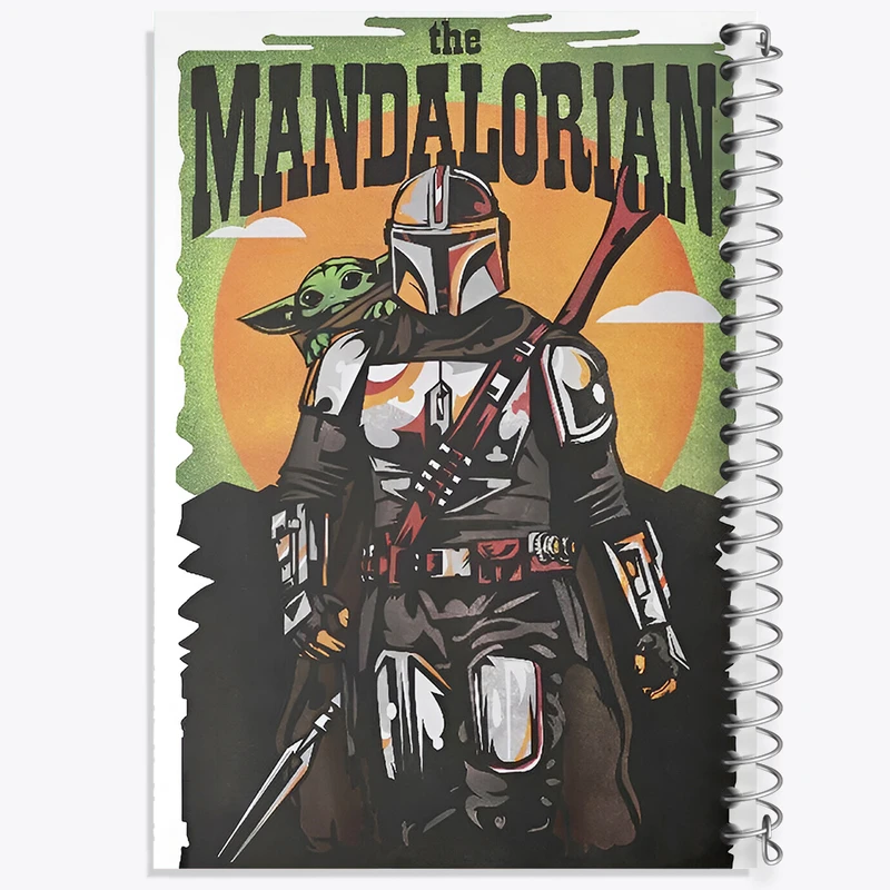 دفتر نقاشی 50 برگ خندالو طرح مندلورین (The Mandalorian) کد F13747