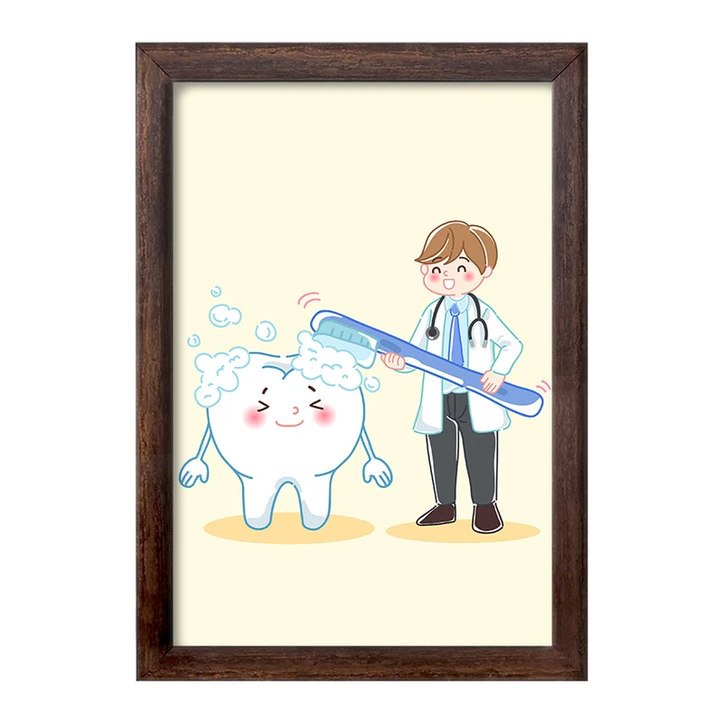 تابلو خندالو طرح دندان و دندان پزشکی کودکانه کد 36711