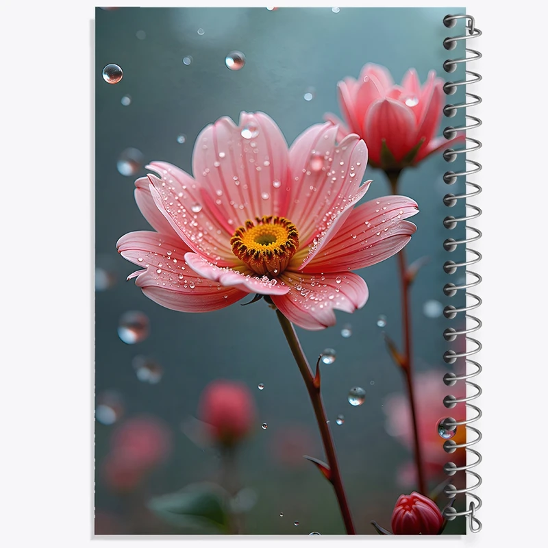 دفتر لیست خرید 50 برگ خندالو طرح گل صورتی کد F4607