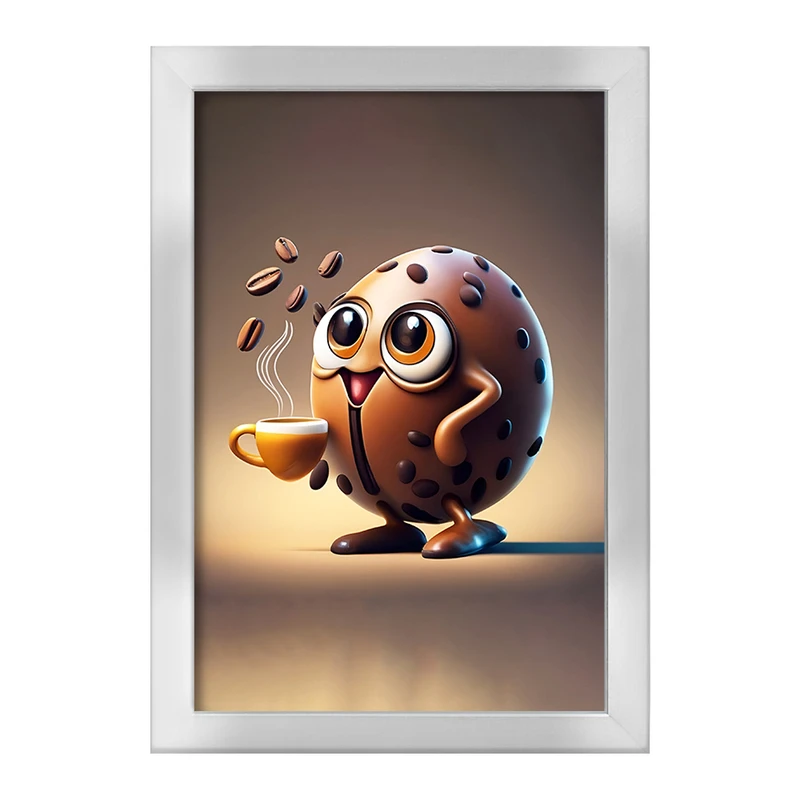 تابلو خندالو طرح دانه ی کیوت قهوه کد F5923