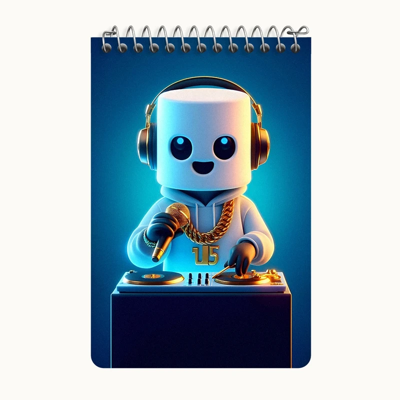 دفتر یادداشت 50 برگ خندالو طرح دیجی (DJ) کد F8020