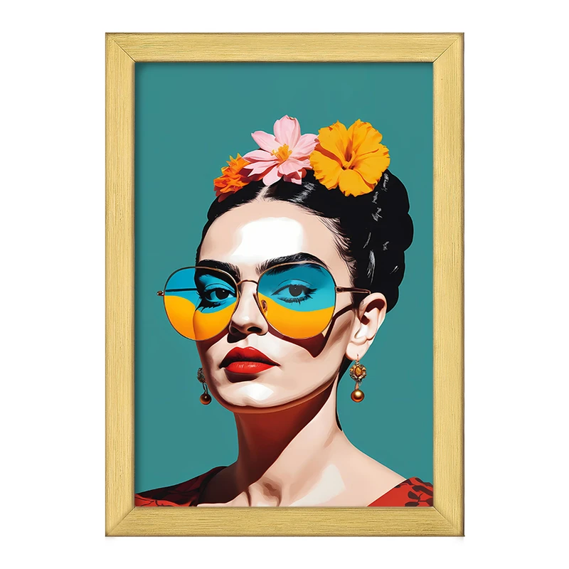 تابلو خندالو طرح فریدا کالو (Frida Kahlo) کد F1800