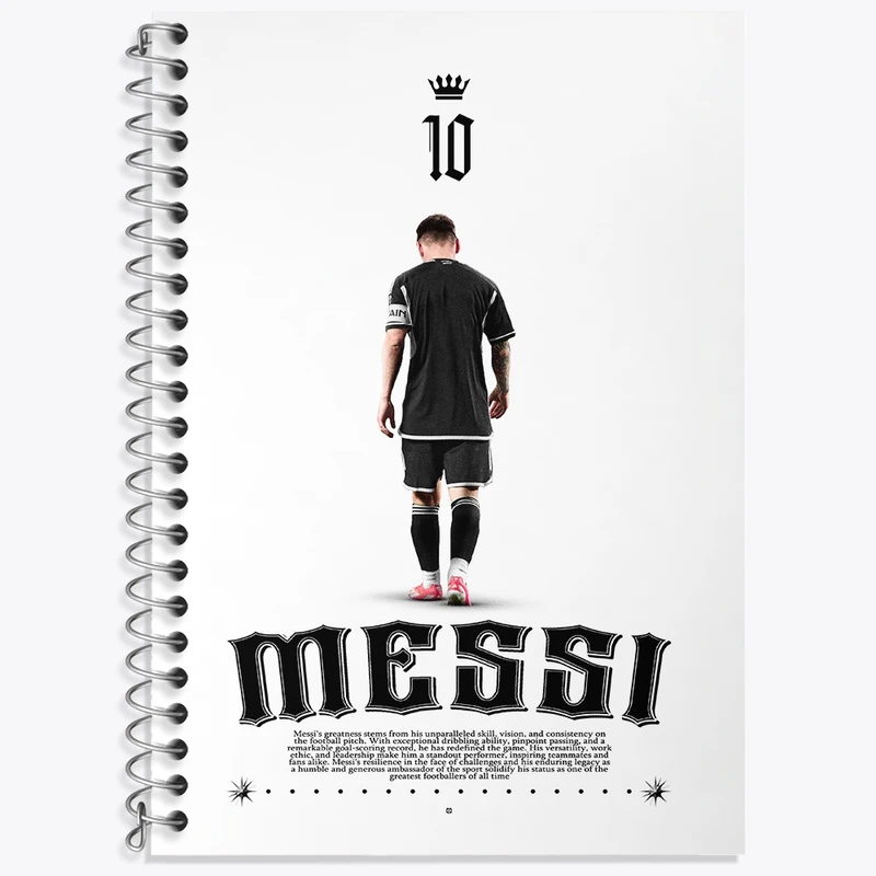 دفتر زبان 50 برگ خندالو مدل سه خط طرح لیونل مسی کد N8252