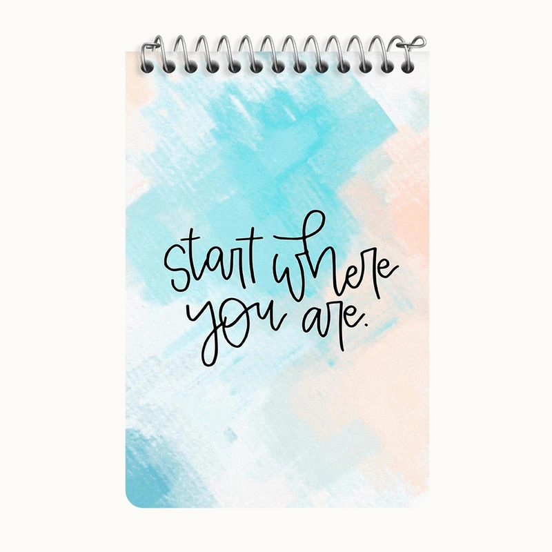 دفتر یادداشت 50 برگ خندالو طرح Start Where You Are کد F11545