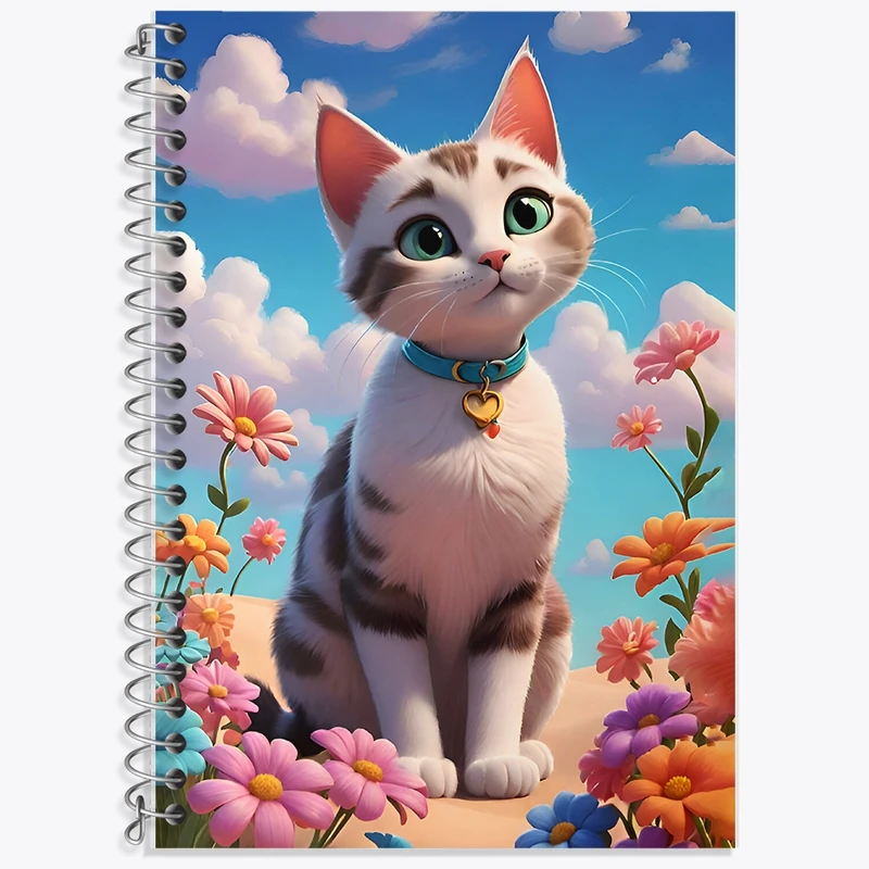 دفتر لغت 50 برگ خندالو طرح گربه بامزه کد F8546