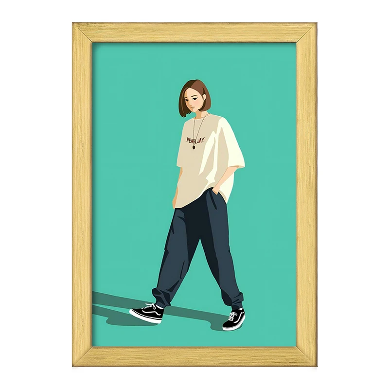 تابلو خندالو طرح دخترانه مینیمال کد F3249