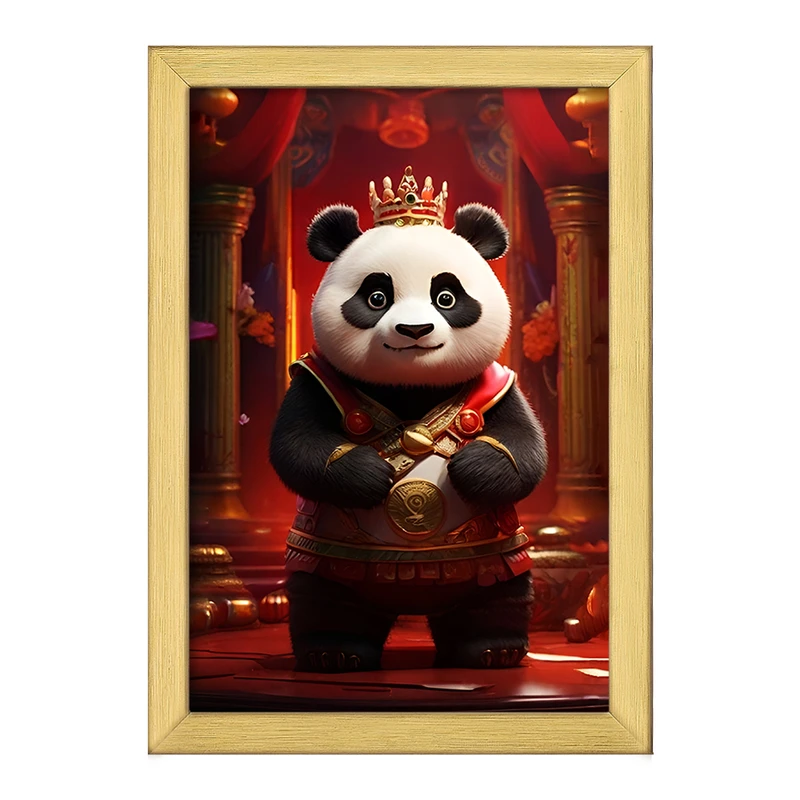 تابلو خندالو طرح پاندای پادشاه کد F11905