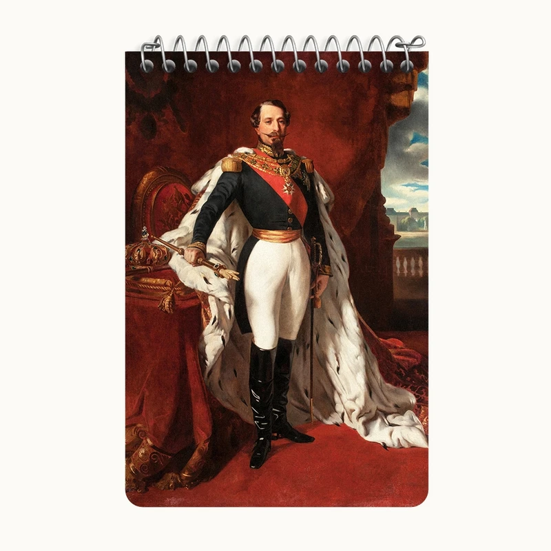 دفتر یادداشت 50 برگ خندالو طرح پرتره امپراطور ناپلئون پیرو فرانتس زاور اثر وینتر هالتر کد F12204