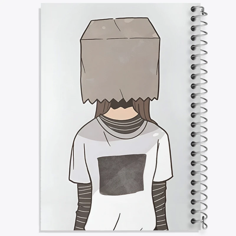 دفتر طراحی 50 برگ خندالو طرح صورت پاکتی کد N2891