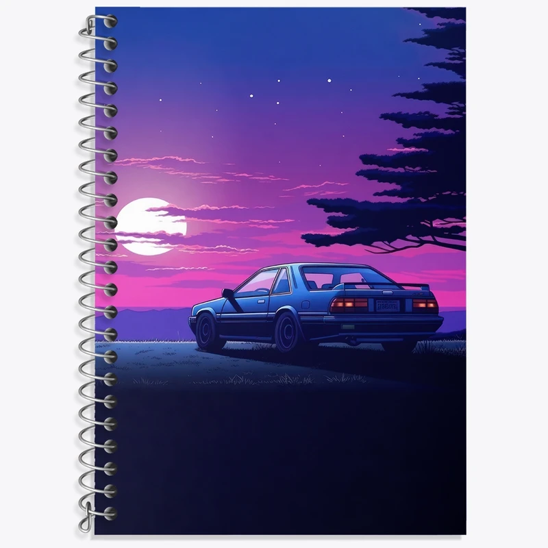 دفتر لغت 50 برگ خندالو طرح ماشین کلاسیک کد F3072