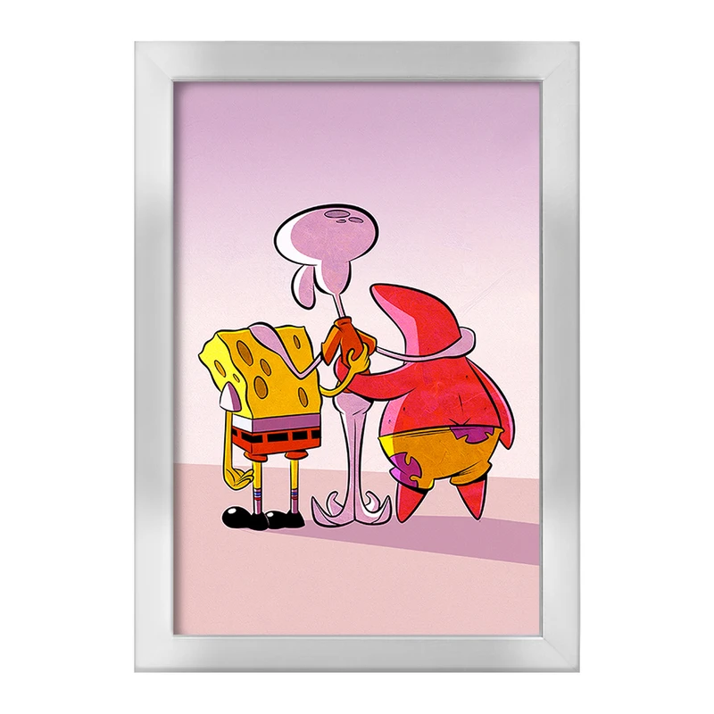 تابلو خندالو طرح باب اسفنجی و پاتریک و اختاپوس کد F1904