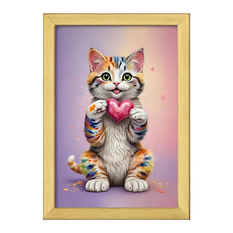 تابلو خندالو طرح گربه (Cat) کد F2747