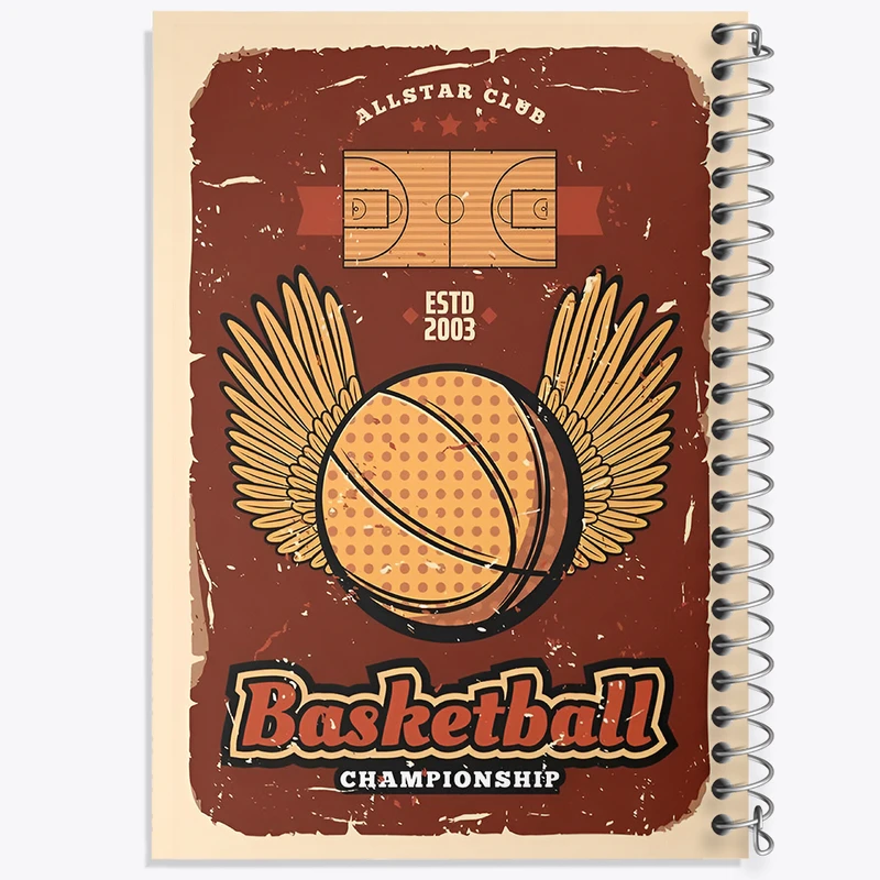 دفتر مشق 50 برگ خندالو طرح بسکتبال (Basketball) کد F14249