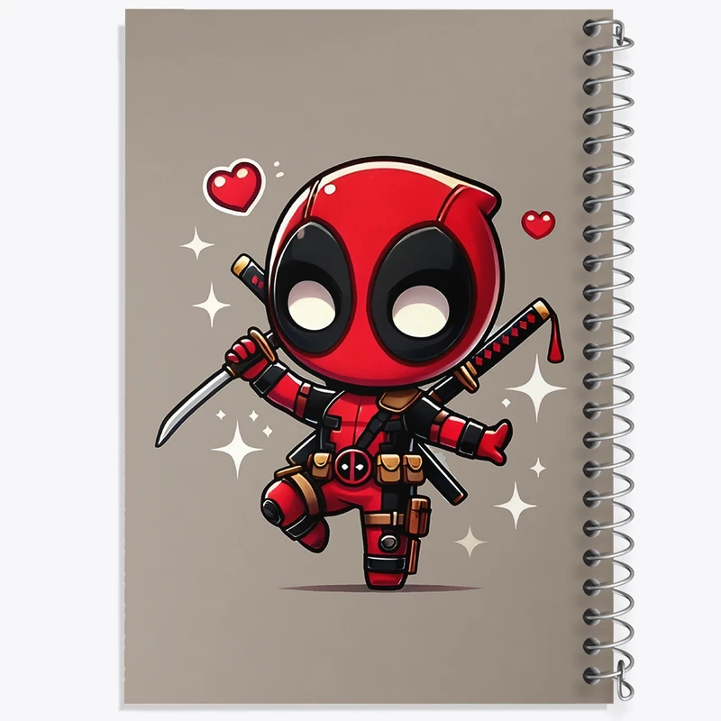 دفتر طراحی 50 برگ خندالو طرح ددپول مارول (Marvel) کد N6456