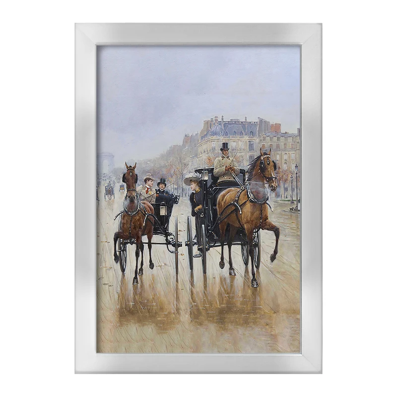 تابلو خندالو طرح نقاشی دورگرد شانزلیزه اثر ژان برو کد F12345