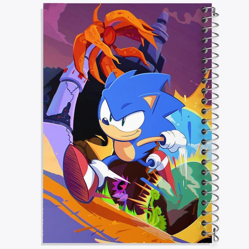 دفتر طراحی 50 برگ خندالو طرح سونیک   کد 1038