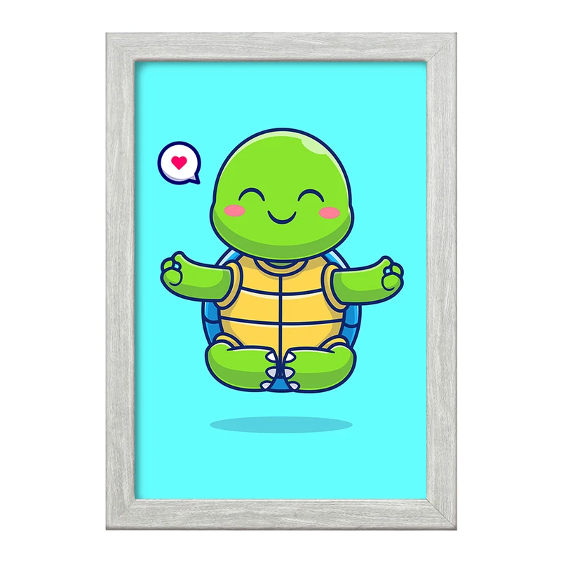 تابلو خندالو طرح حیوانات بامزه لاکپشت کد 29442