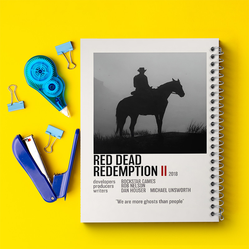 دفتر مشق 100 برگ خندالو طرح رد دد (Red Dead) کد F13456