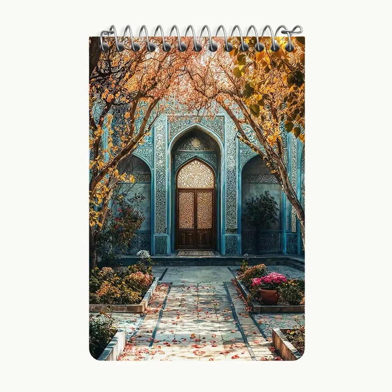 دفتر یادداشت 50 برگ خندالو طرح باغ ایرانی کد F10691