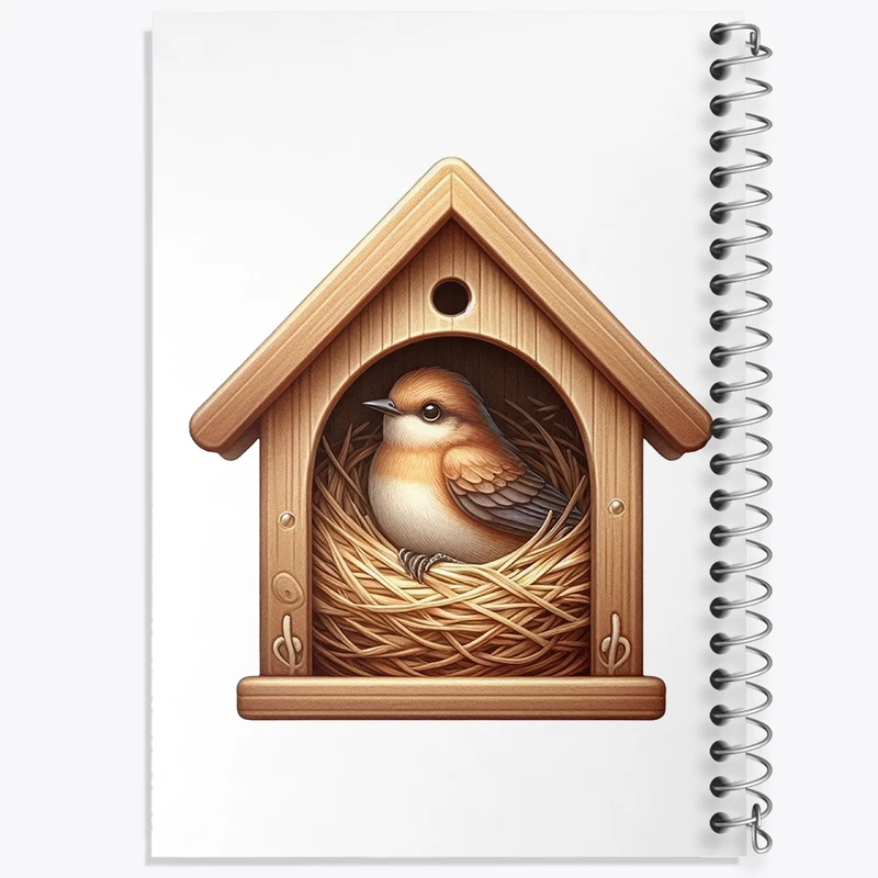 دفتر شطرنجی 50 برگ خندالو طرح پرنده کد F3001