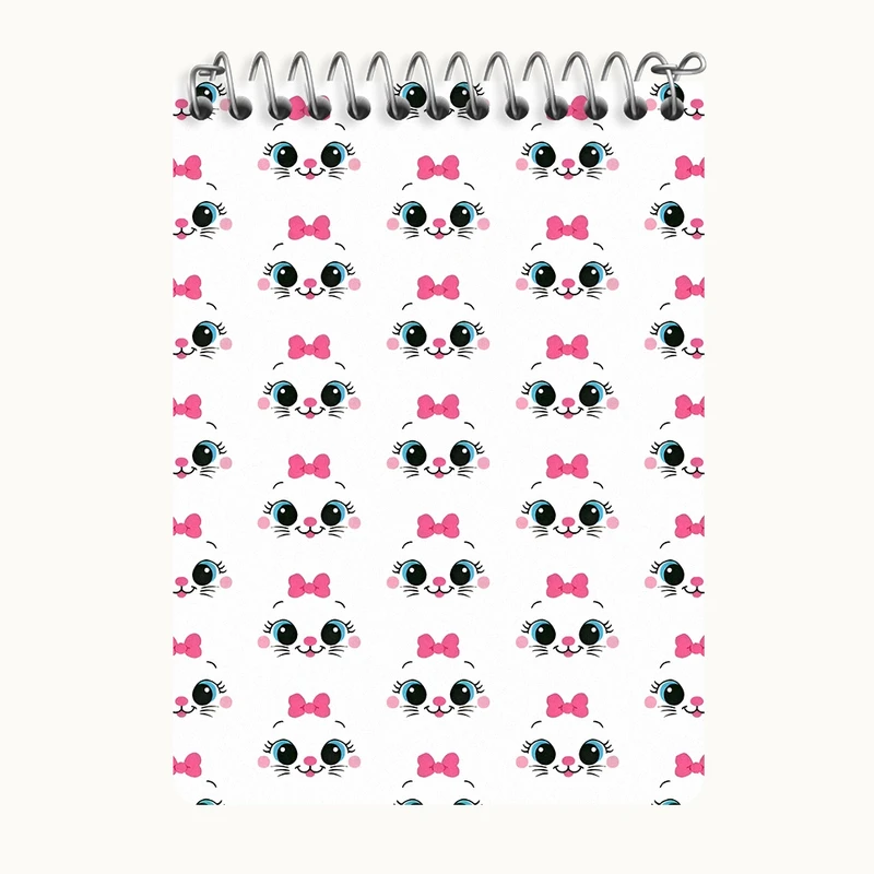 دفتر یادداشت 50 برگ خندالو طرح پترن گربه کیوت کد N5221