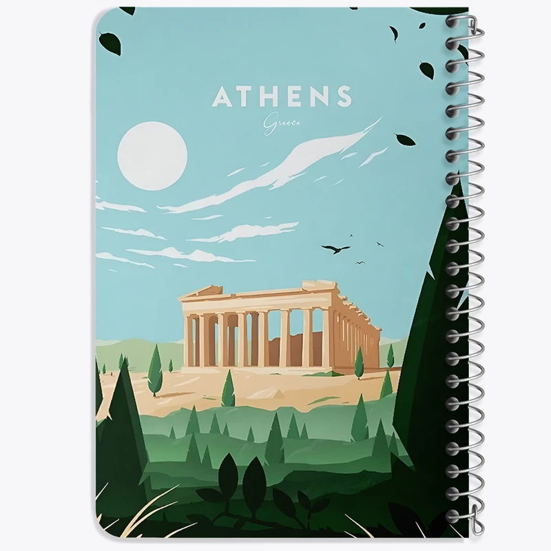 دفتر یادداشت 50 برگ خندالو طرح آتن (Athens) کد F6333