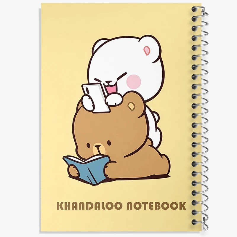 دفتر ژورنال نویسی 50 برگ خندالو مدل نقطه ای طرح خرس های بانمک کد N6192