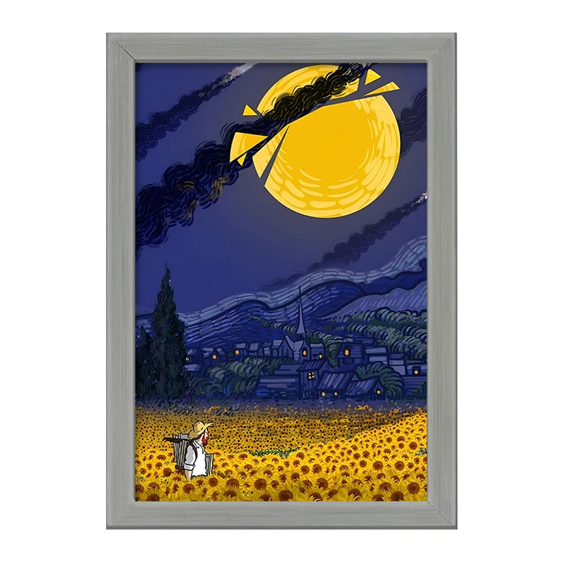 تابلو خندالو طرح ونسان ونگوگ کد F3927