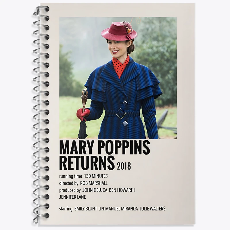 دفتر زبان 50 برگ خندالو مدل دو خط طرح بازگشت مری پاپینز (Mary Poppins Returns) کد F13276
