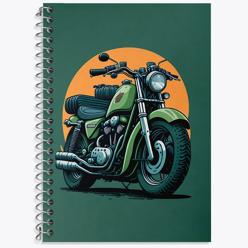 دفتر زبان 50 برگ خندالو مدل سه خط طرح موتور سیکلت کد F3010