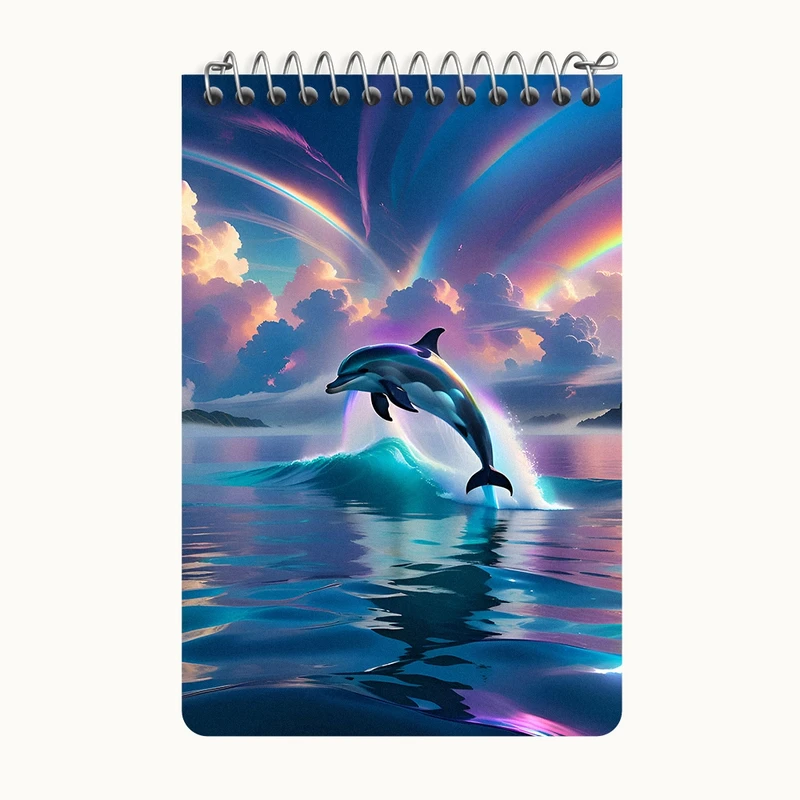 دفتر یادداشت 50 برگ خندالو طرح دلفین کد F4331