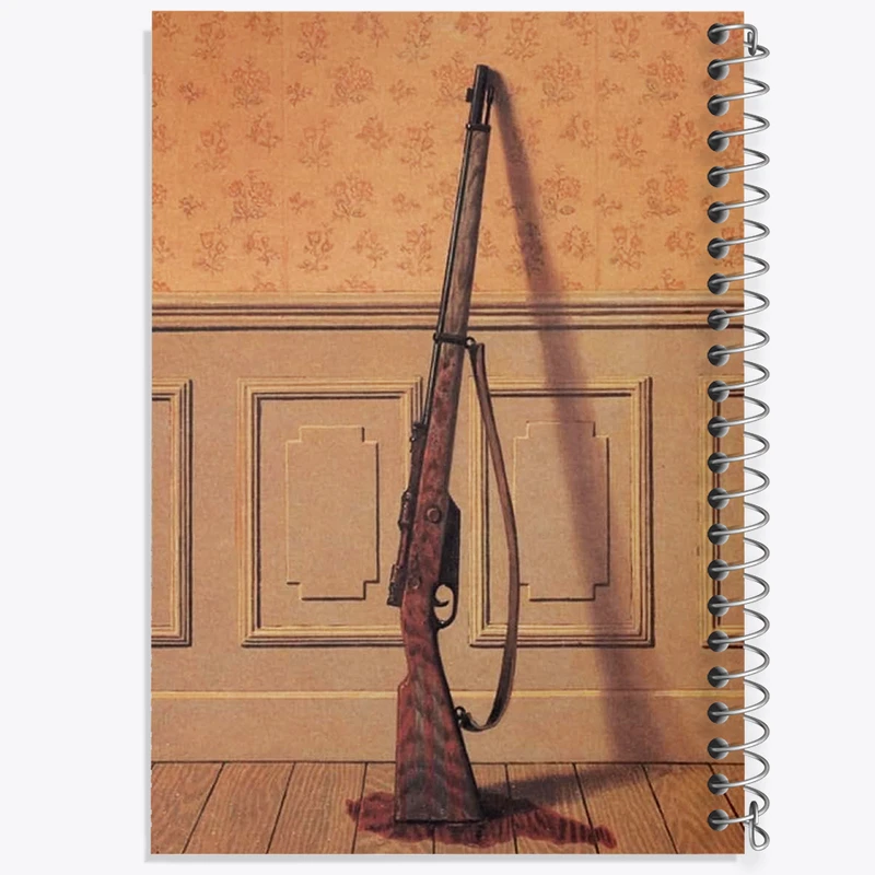 دفتر مشق 50 برگ خندالو طرح نقاشی بازمانده اثر رنه ماگریت کد F12444