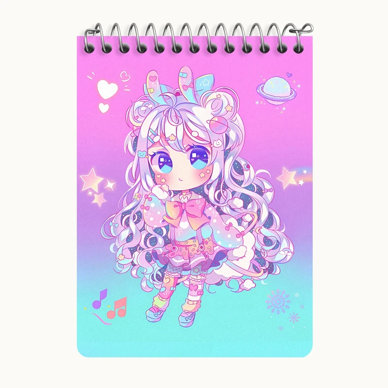 دفتر یادداشت 50 برگ خندالو طرح دخترانه کیوت کد N8215