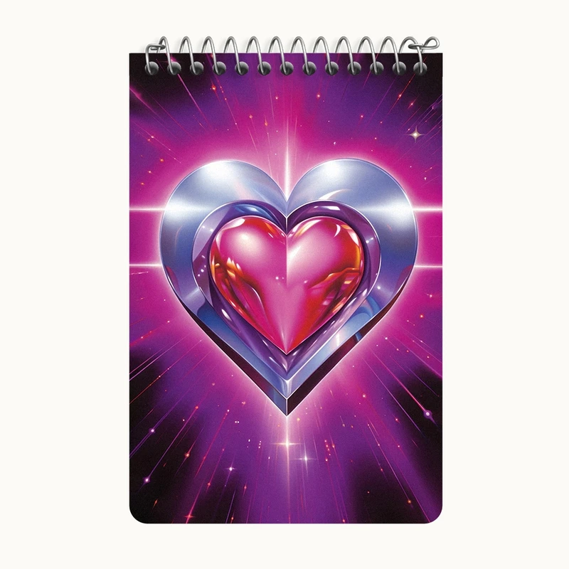 دفتر یادداشت 50 برگ خندالو طرح قلب مینیمال کد F3202