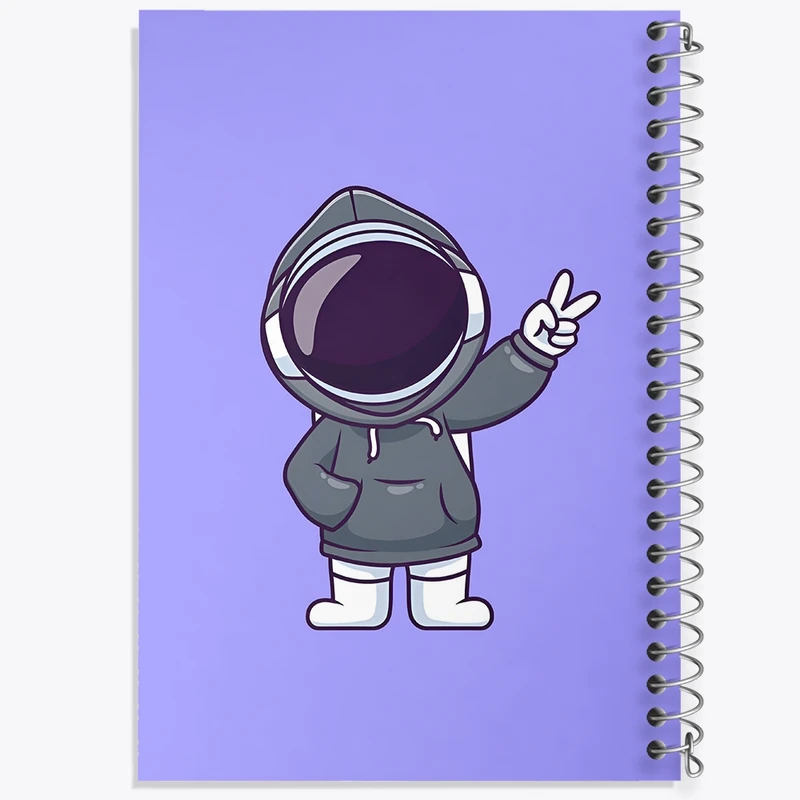 دفتر طراحی 50 برگ خندالو طرح فضانورد کد N3581