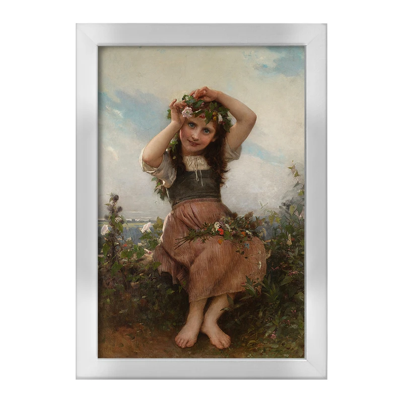 تابلو خندالو طرح نقاشی تاج گلهای وحشی اثر لئون ژان باسیل پررو کد F12372