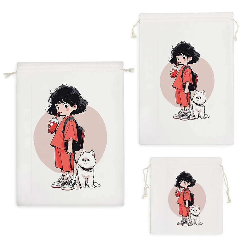 نظم دهنده خندالو مدل دختر و سگ سفید کد 8255 مجموعه 3 عددی