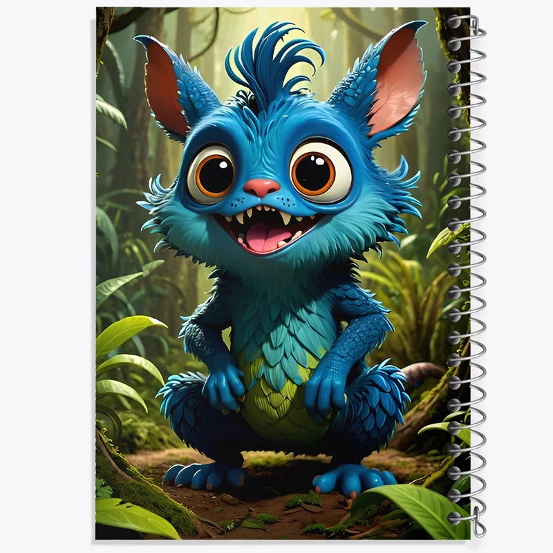 دفتر طراحی 50 برگ خندالو طرح هیولا کد F8591