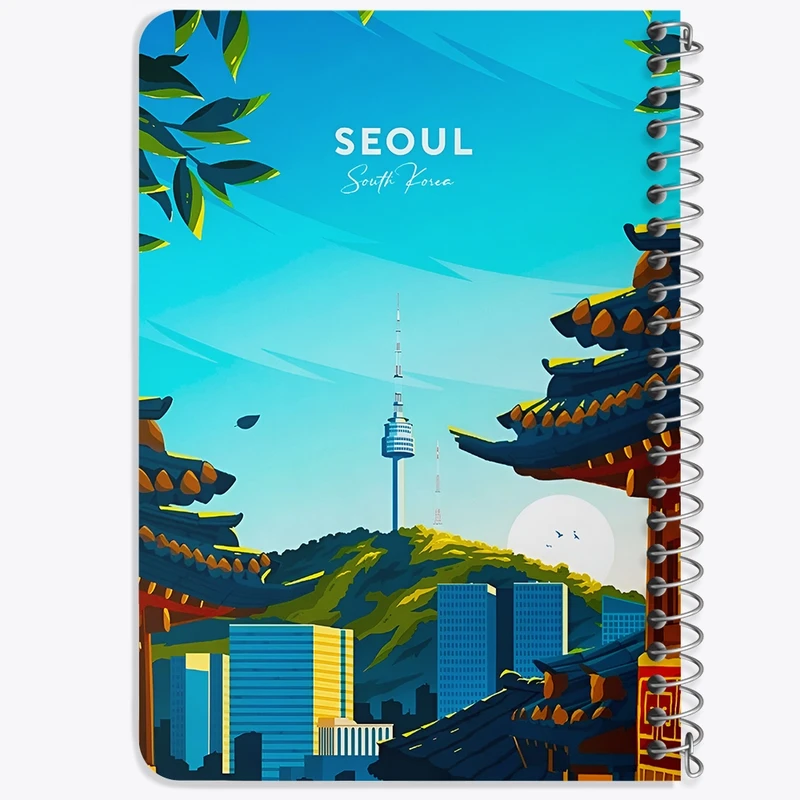 دفتر یادداشت 50 برگ خندالو طرح سئول (Seoul) کد F6303