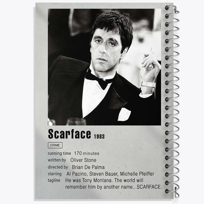 دفتر مشق 100 برگ خندالو طرح صورت ‌زخمی (Scarface) کد F11305