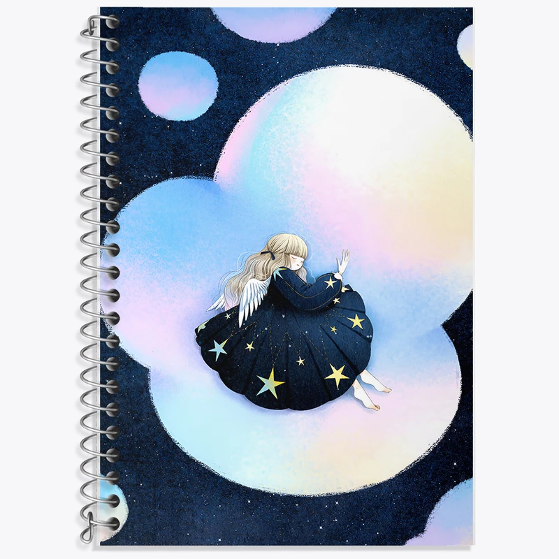 دفتر زبان دوخط 50 برگ خندالو طرح دخترانه کد F9335