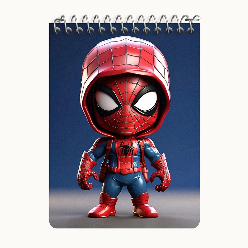 دفتر یادداشت 50 برگ خندالو طرح مرد عنکبوتی (Spider Man) کد N3342