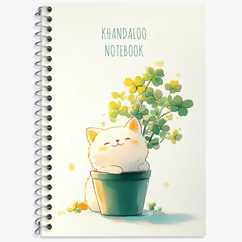 دفتر زبان 50 برگ خندالو طرح پیشی کیوت کد N9397